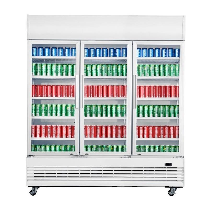 Vitrine réfrigérée murale pour produits frais en 3 portes - capacité 1300 litres  - r290 gaz écologique_4
