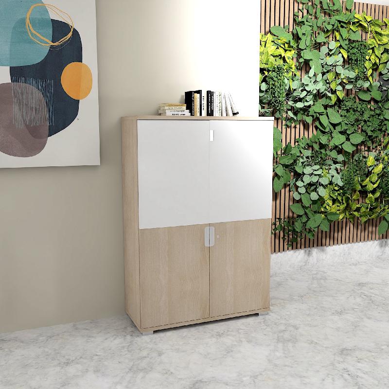 Armoire moyenne avec 4 portes battantes TAK - Mobel Linea - Acacia clair_4