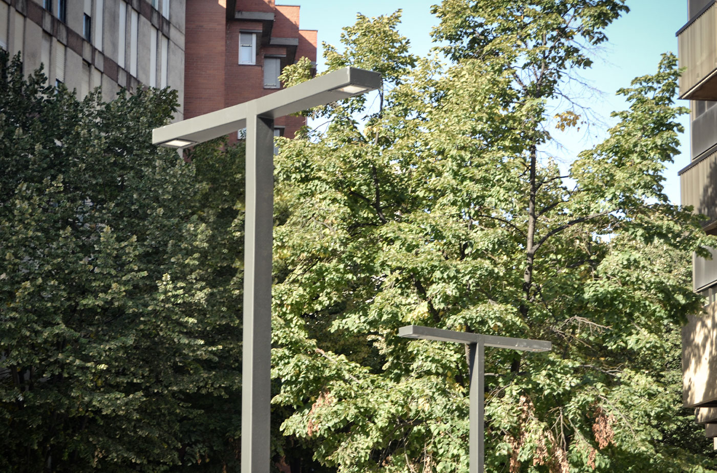 Ensemble lumineux TOMSK T ACTMT - Mât d'acier laminé S235-JR - Hauteur 4m à 7m - Module LEDs 20W à 120W_4