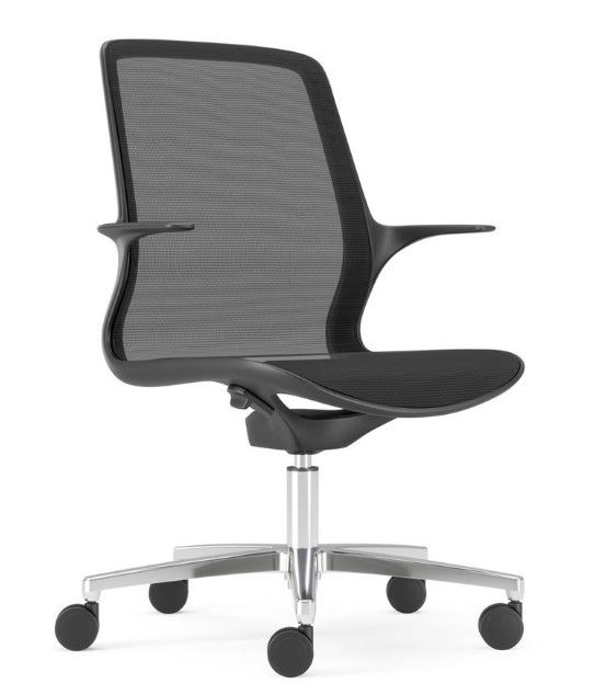 Maglia Office - Chaise de bureau ergonomique ajustable - Sitis - Base en aluminium poli ou nylon noir_4