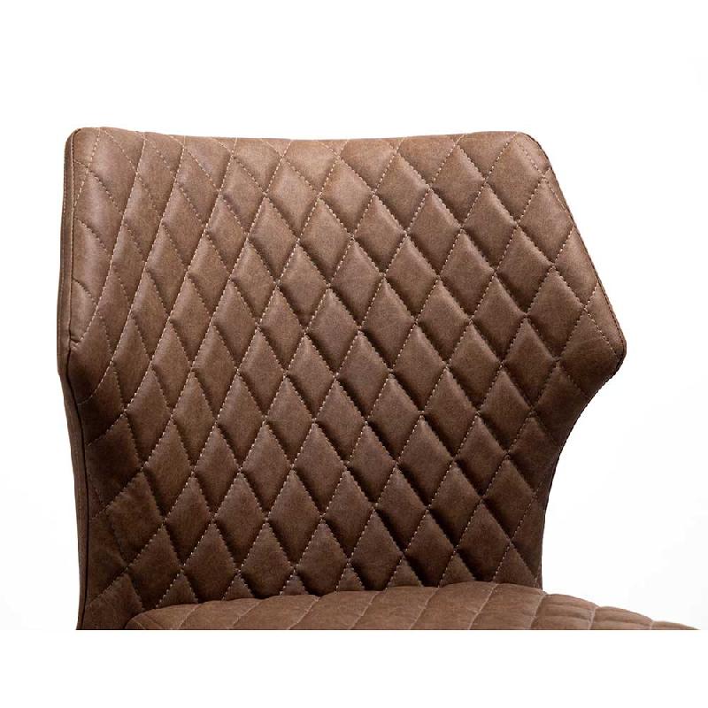 Chaise empilable Louis en simili cuir cognac ignifuge_4