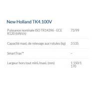 Tracteur New Holland TK4.100v pour applications viticoles et maraîchères