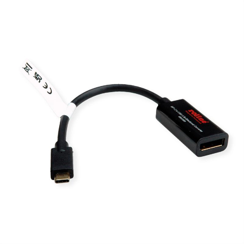 ROLINE Câble adaptateur USB type C - DisplayPort, v1.2, M/F, bidirectionnel, 0,2 m_4