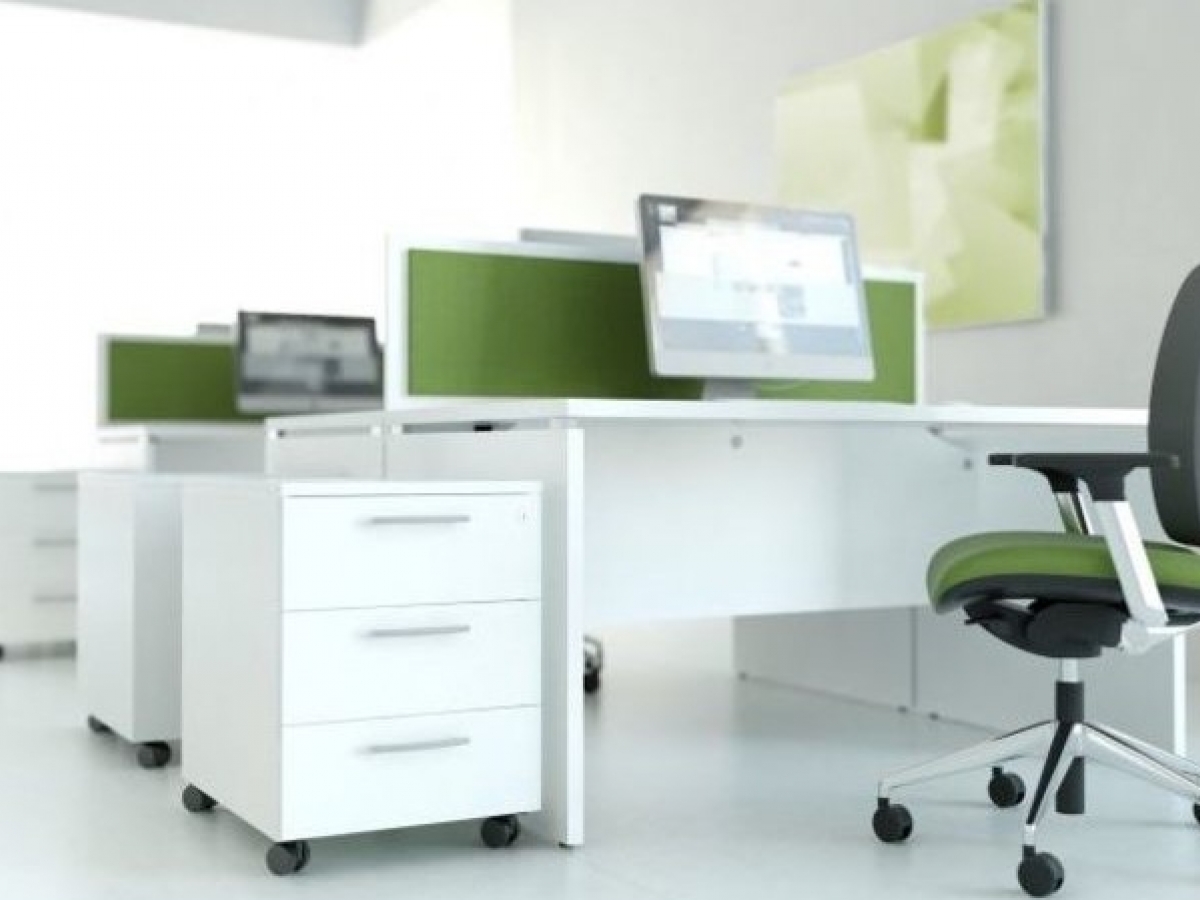 Bureau opératif classique OGI V - Cloisons séparatives en option - Plateaux variés et personnalisables_4