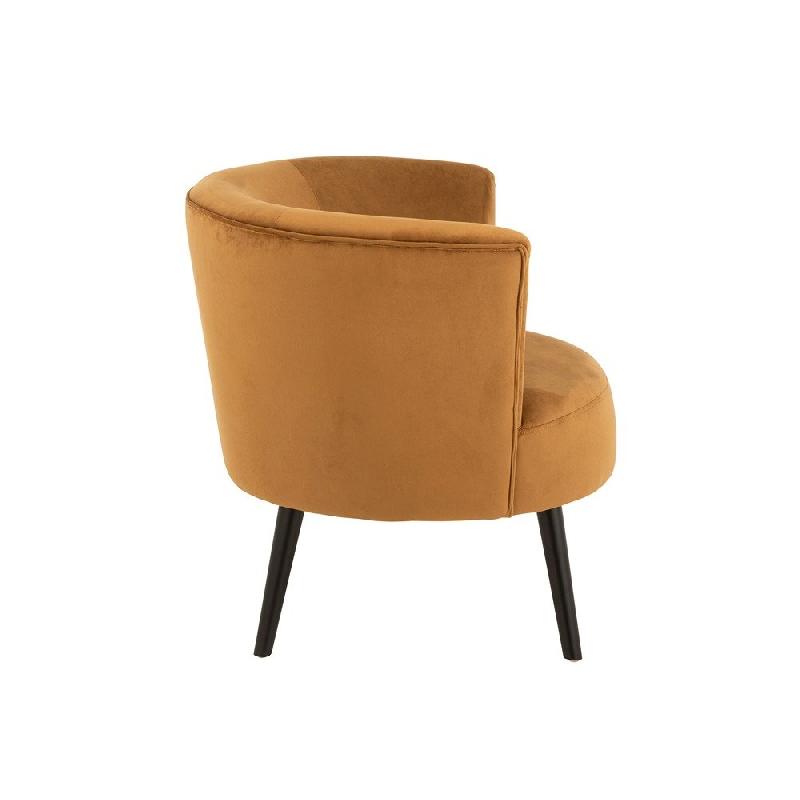 Fauteuil DULZURA - Structure en bois et revêtement textile - Dimensions L80 x H75 x P70 cm - Style antique or_4