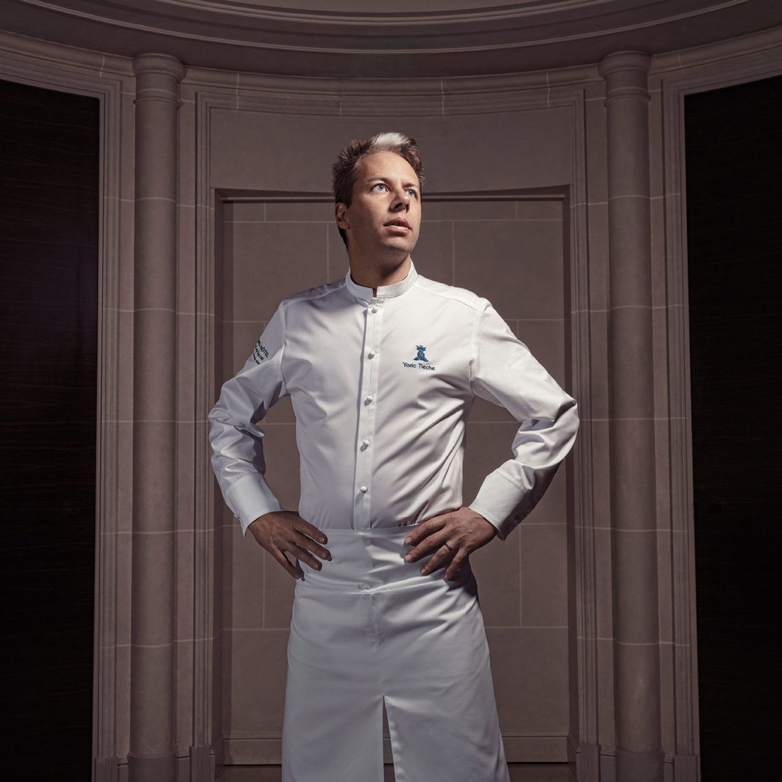 Empreinte - Veste de cuisine homme - Clément Design - Col officier, boutons recouverts, 100% coton égyptien_4