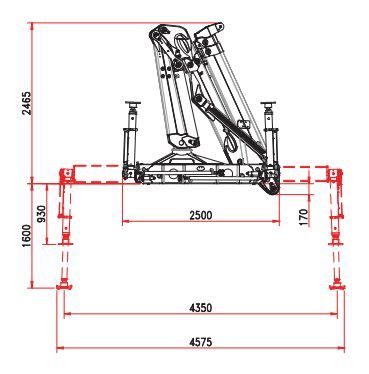 W 110 S3 grue auxiliaire - Bob Spa - capacité de levage 110 kNm - extension hydraulique 9,30 m - stabilisateurs hydrauliques_4