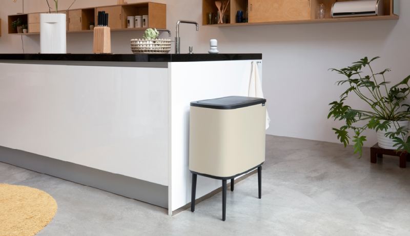 Poubelle Bo Touch Bin - 3 x 11 litres - Soft Beige - Tri sélectif élégant et écologique_4