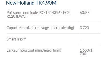 Tk4.90m adapté aux terrains montagneux et aux champs ouverts
