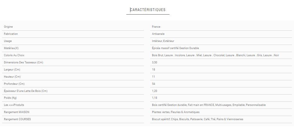Caisse en bois aromatique H1 - L18 x H11 x P54 cm - 6 coloris de lasure disponibles_4