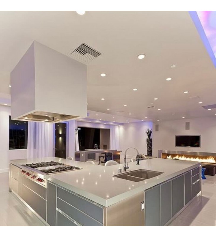 Downlight slim LED rond 5W - 120° - Aluminium - Couleur lumière 3000K - Réf PC5WB_4