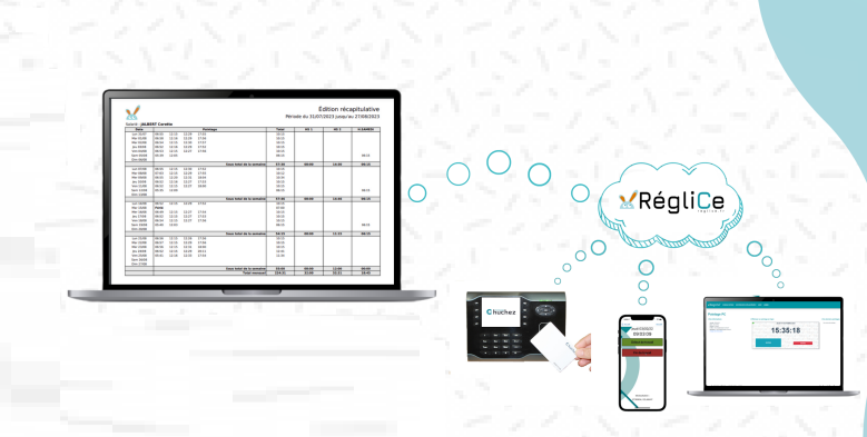Application de pointage et calcul de temps de présence en SaaS - RégliCe Box - respect des horaires et obligations légales_0