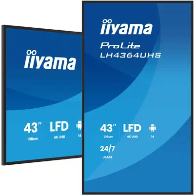Iiyama LH4364UHS-B1AG àÉcran d'affichage dynamique àÉcran plat de signalisation numérique 109,2 cm (43_4
