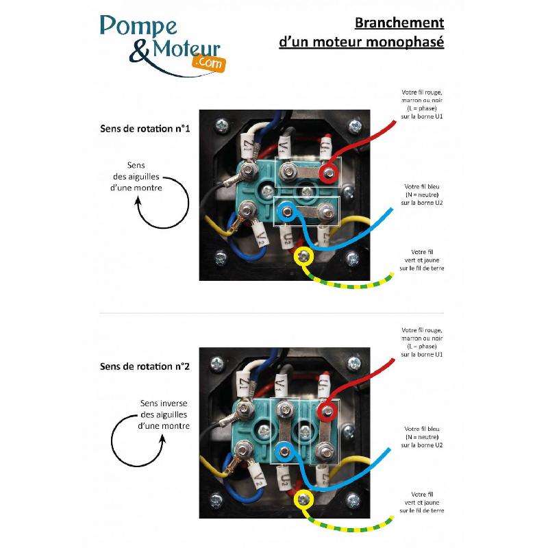Moteur électrique monophasé 220V 0.55kW - 1000tr/min - Bride B3 à pattes - IP55 ALMO CML80B6_4