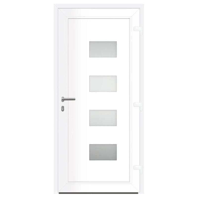 Vidaxl porte d'entrée anthracite 100x210 cm aluminium et pvc 3157069_4