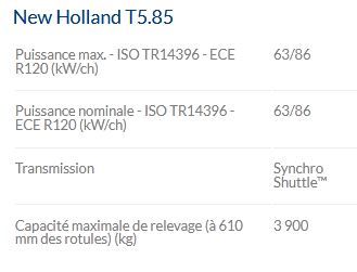 Cabine VisionView™ du tracteur New Holland T5.85 avec toit ouvrant vitré
