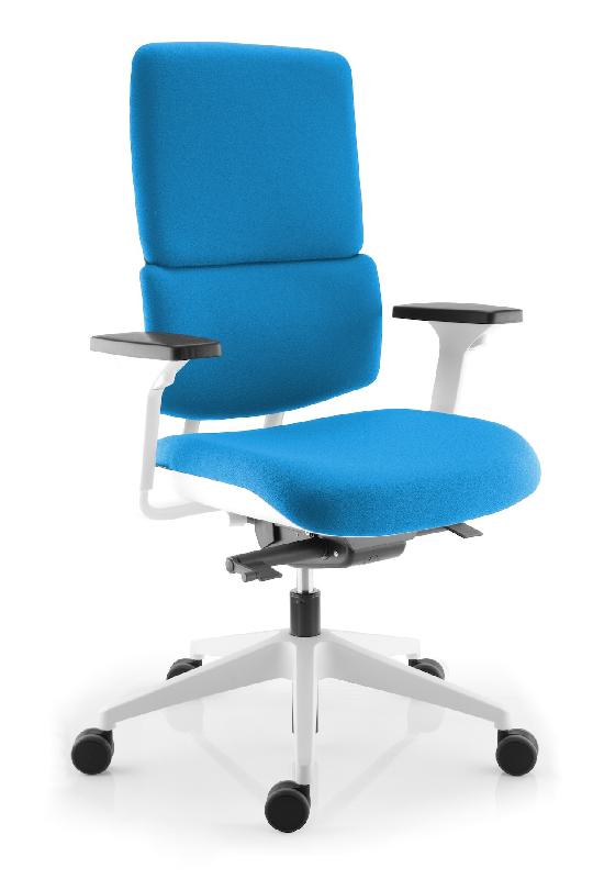 Fauteuil de bureau Wi Max avec coque blanche - Sokoa. - Non, Bleu Turquoise_4