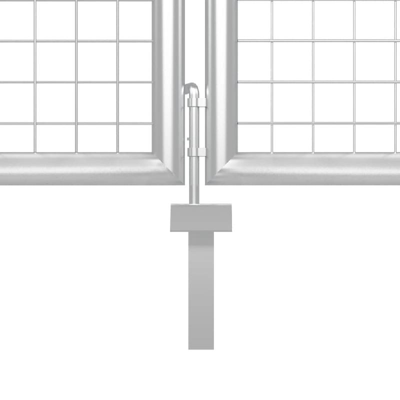 Vidaxl portal de jardin maille argenté 350x175 cm acier galvanisé 154552_4