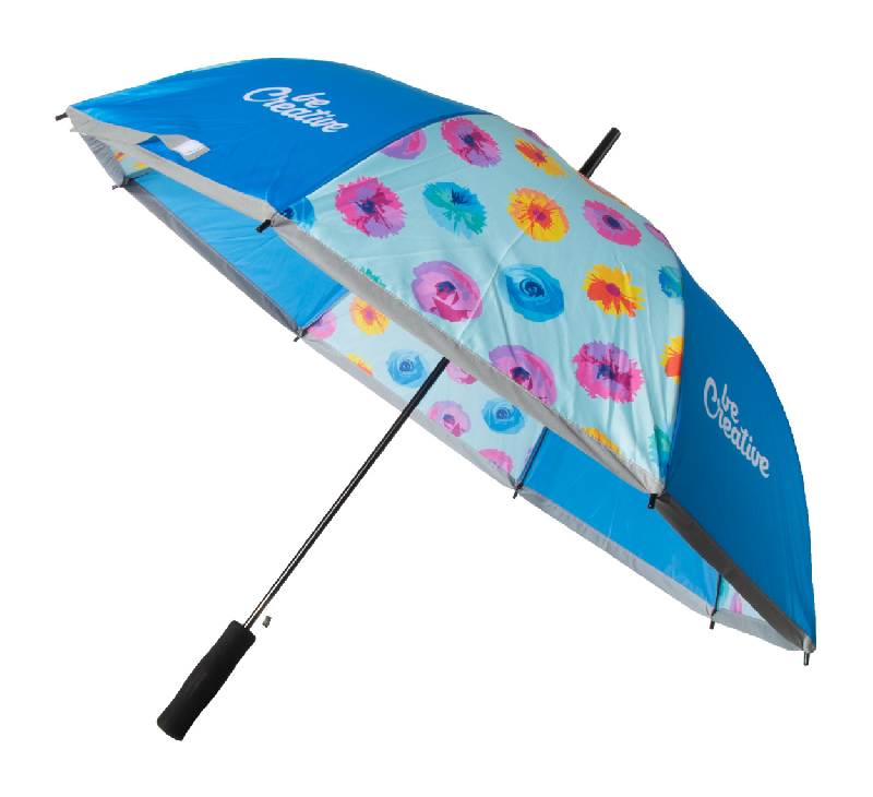 Parapluie réfléchissant sur mesure - 8 panneaux avec bandes réfléchissantes - RPET 190T - Impression sublimation_4