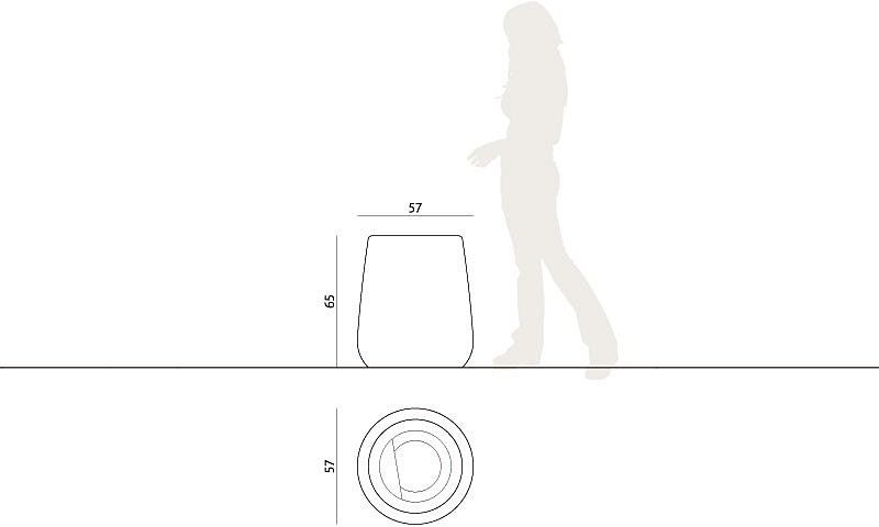 003342 - Poubelle publique Kobe - Komserwis - 45L - Hauteur 65 cm - Diamètre 57 cm_4