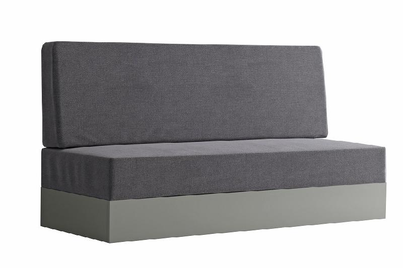 Armoire lit escamotable Dynamo Sofa - Canapé gris mat et microfibre gris - Couchage 160x200 cm avec ouverture assistée_4