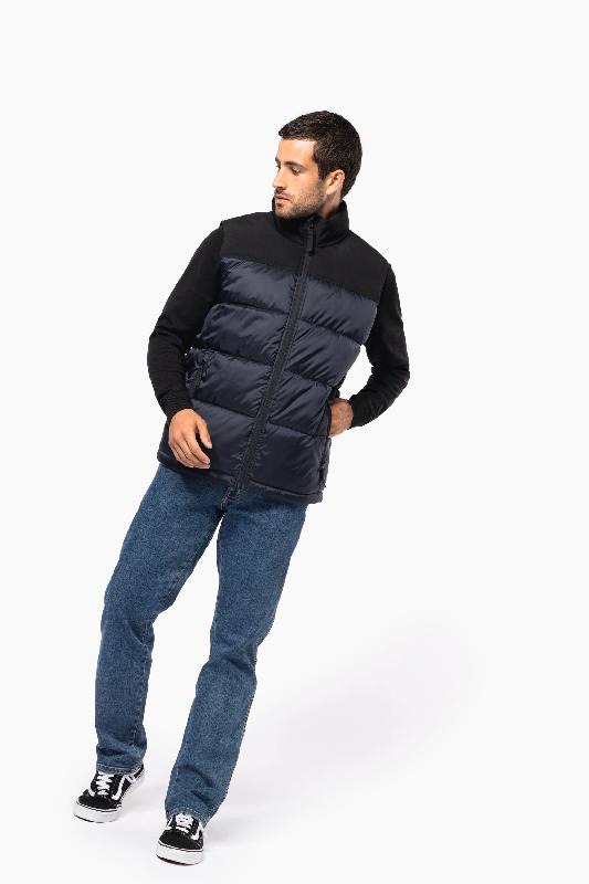 Bodywarmer matelassé bi-ton unisexe - Tissu antistatique et déperlant - Réf: K6162_4