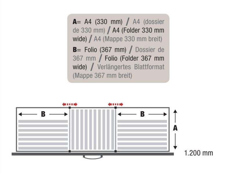 Classeur de Bureau Compact : Rangement Professionnel 2 Tiroirs pour Dossiers Suspendus - 80, Gris aluminium, Chêne grisé_4