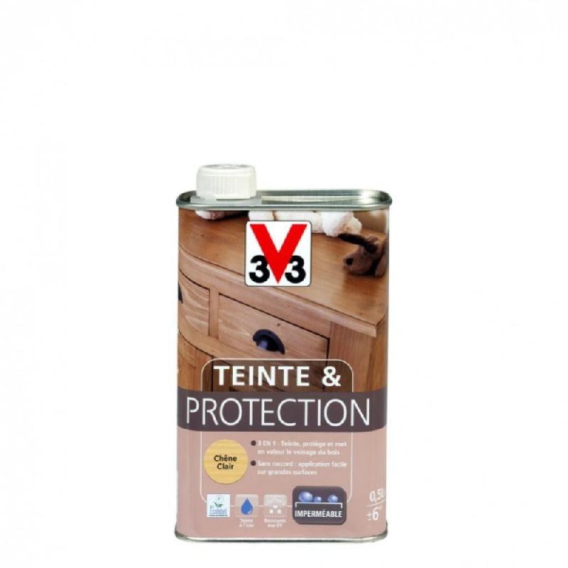 Teinte et protection V33 - 0.5 l - chêne clair mat - pour boiseries intérieures_4