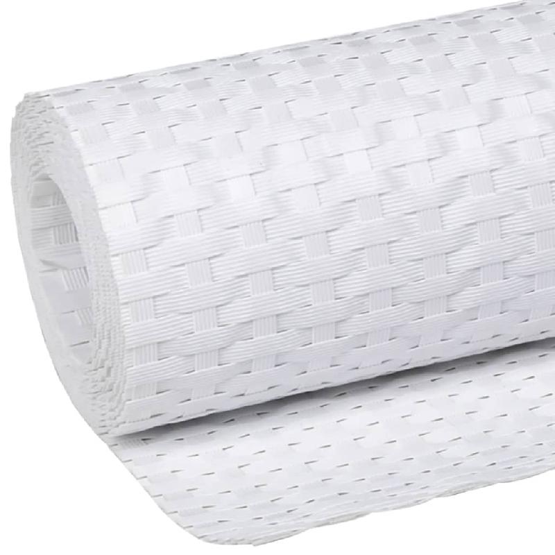 Vidaxl paravent de balcon blanc 500x80 cm résine tressée 156286_4