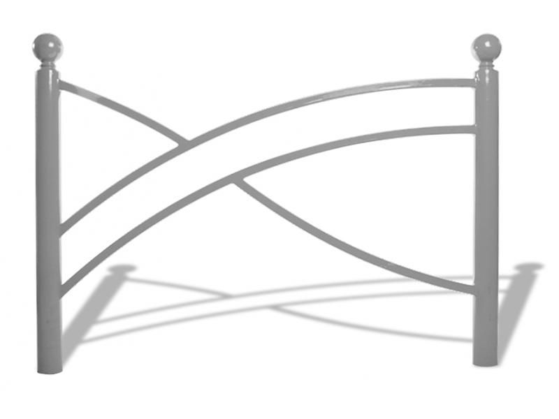 Bar3409 barrières urbaines - Urban'NT - en acier avec potelet Ø76mm et structure en tubes de section 40x27mm_4