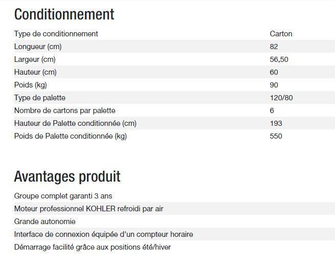 Technic 6500 UK C5 - Groupe électrogène Kohler - 6,30 kW - 50 Hz - 230 V_4