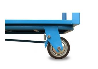 Chariot préparation de commandes - monobloc pour ateliers et entrepôts avec escabeau pliant et frein de stationnement - capacité jusqu'à 400 kg_4