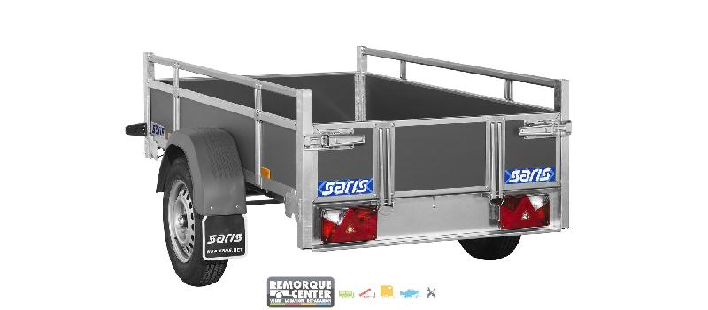 Remorque bagagère en bois - WOODY BT75 - PTAC : 750 Kg - 1 essieu - 206 x 114 cm - Saris - BAG150-CAPOT_4