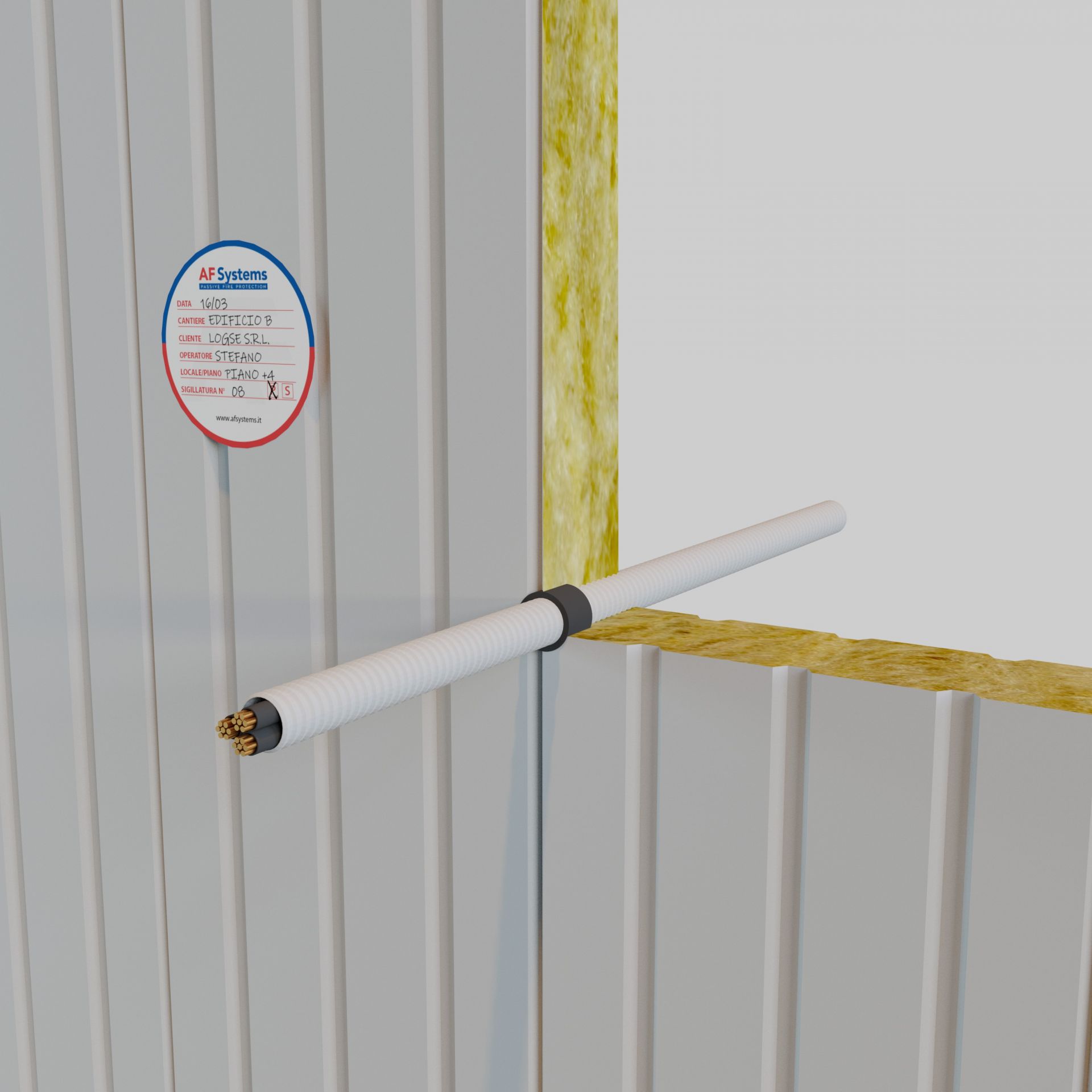 Bande coupe-feu - AF Sleeve B3 intumescente certifiée EN 1366-3 - EI 180 pour tuyaux combustibles et trous de coffrages_4