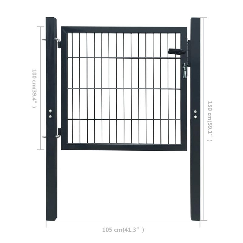 Vidaxl portillon acier anthracite 105x150 cm 142026_4
