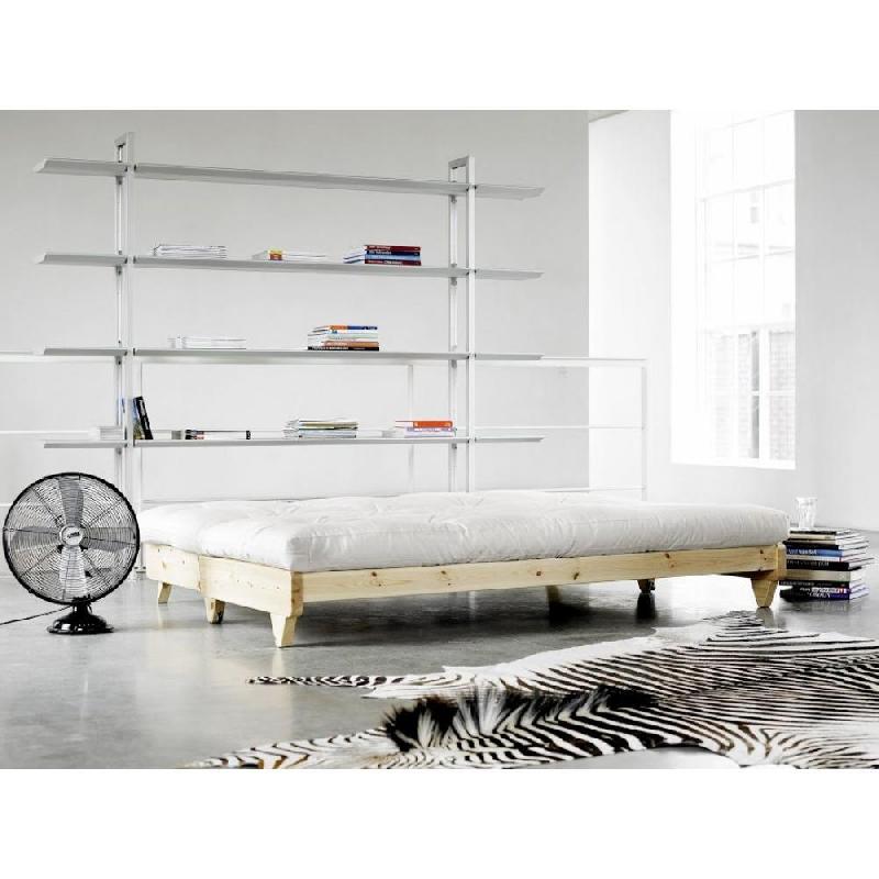 Banquette convertible Fresh Pin - coloris écru - couchage 140x200 cm - structure en pin massif_4