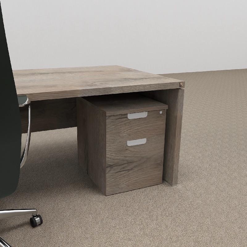 Caisson mobile TAK - Mobel Linea - 2 tiroirs, Chêne grisé_4