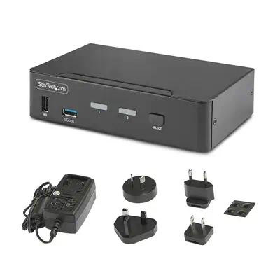 Switch KVM DisplayPort 2 Ports - 8K 60H/4K 144Hz, àÉcran Unique, DisplayPort 1.4, 2 Ports USB 3.0, 4x_4