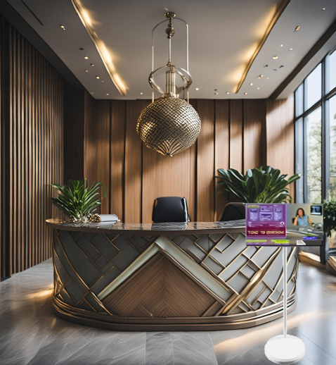 Borne tactile mobile sur batterie 22 pouces - Ecran tactile IPS 21.5'' - Résolution 1920x1080 Réf : 330000_4