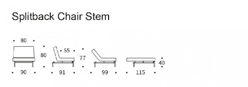 Innovation Living - Fauteuil Splitback Styletto Convertible Lit 90x115 cm - Pieds Obus Naturel - Tissu Bouclé Off White_4