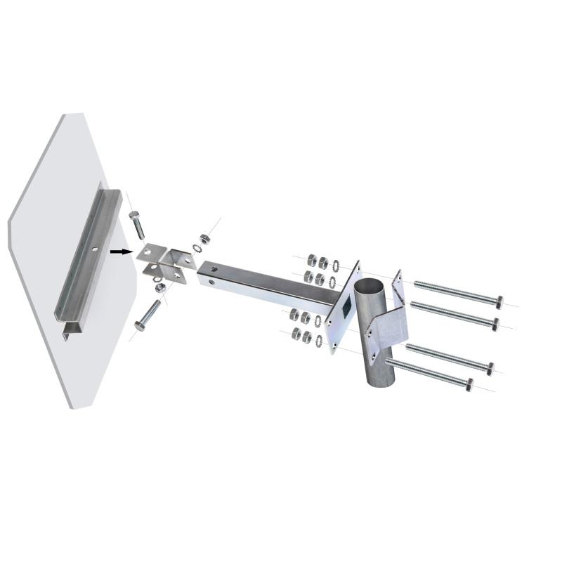 Miroir routier conforme - Gamme Jura - Diamètre 600 mm - Réflecteur Inox Poli - Cadre Bois Mélèze - Vision à 90°_4