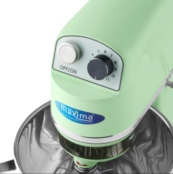 Mixer planétaire - 7 L - jusqu'à 2 kg de pâte - vert | Maxima - 09300153_4