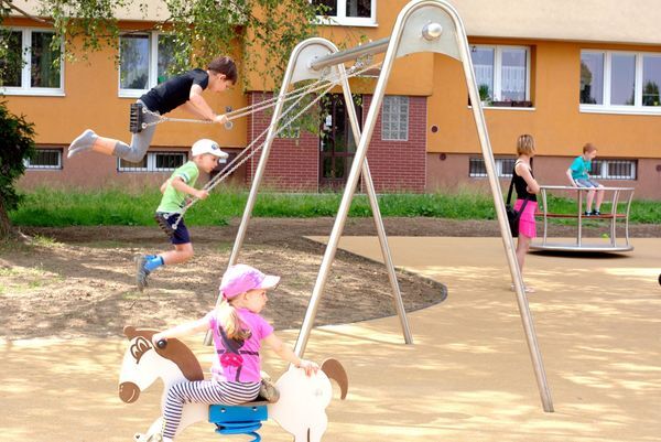 Balançoire double en acier inoxydable - Conforme EN1176 - Référence BT13058 - Haute qualité et durable_4