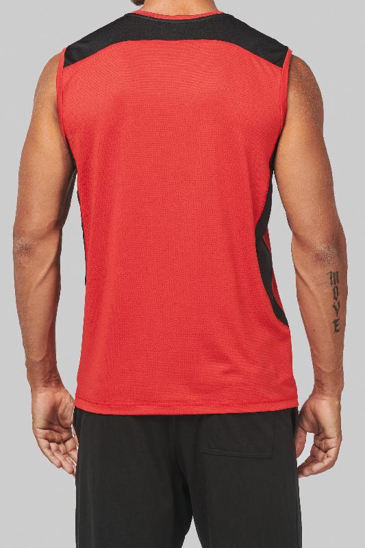 Débardeur de sport bicolore unisexe - Séchage rapide - Coupe multisports - Réf: PA475_4