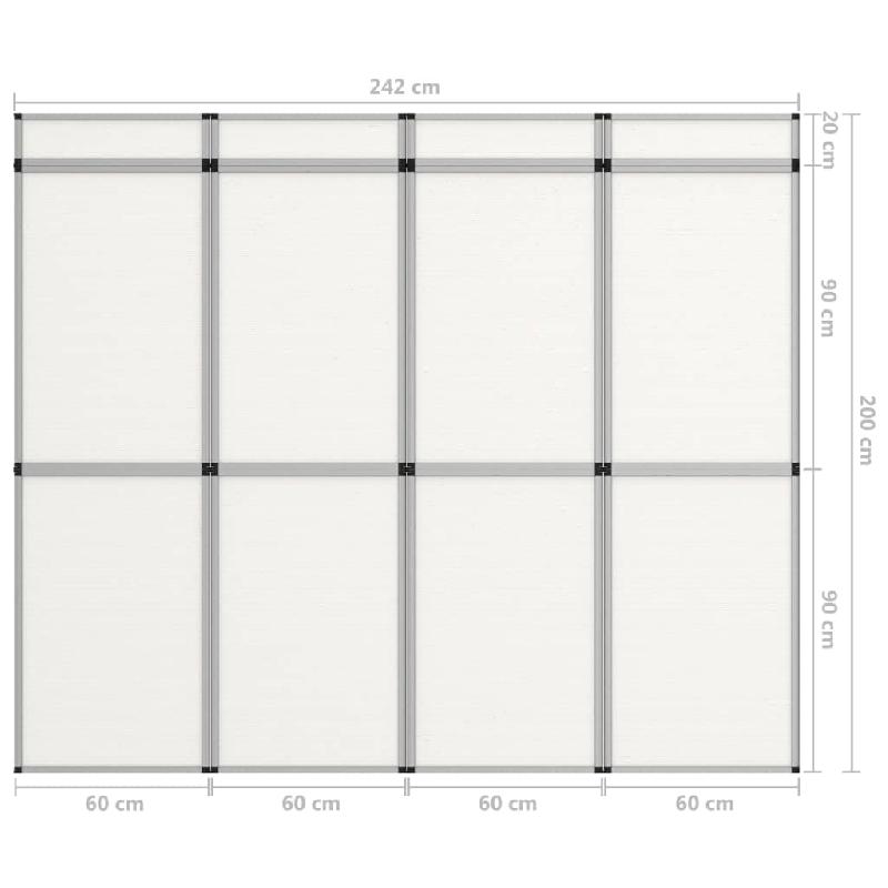 Vidaxl mur d'affichage exposition pliable 12 panneaux 242x200 cm blanc 51210_4