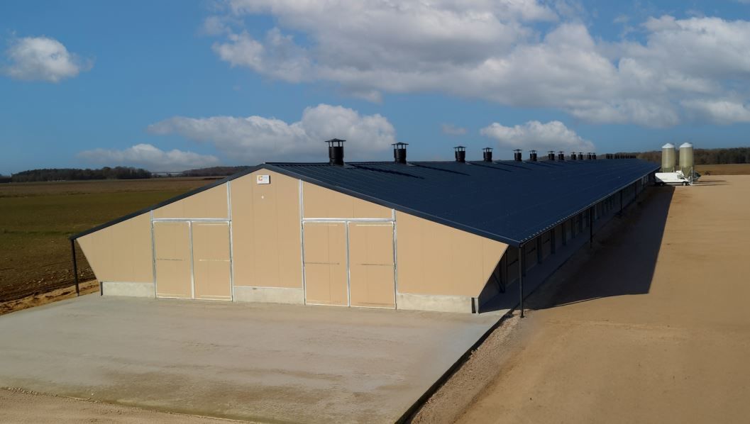 Bâtiment d'élevage deux pentes en profil acier galvanisé, pouvant accueillir des panneaux photovoltaïques en toiture_4