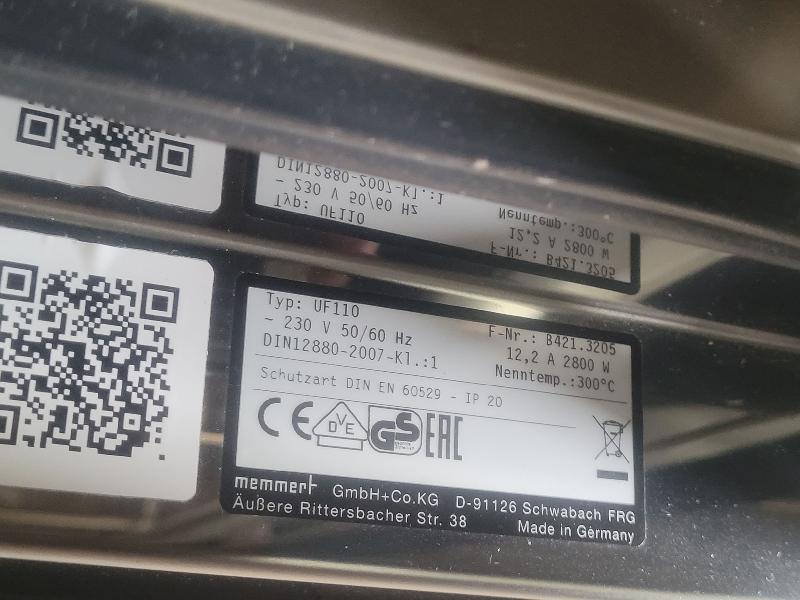 Etuve / incubateur universel MEMMERT UF110 / 300 °C / 108 Litres_4