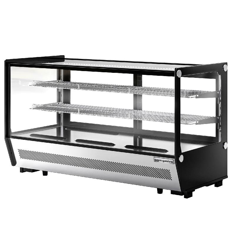 Vitrine réfrigérée à poser noire avec éclairage LED - 200 L - 3 niveaux_4