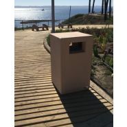 Versatil Plus - Poubelle publique Magourban - 65L - Béton préfabriqué Petra1 - Finition écaillée et imperméabilisée_4