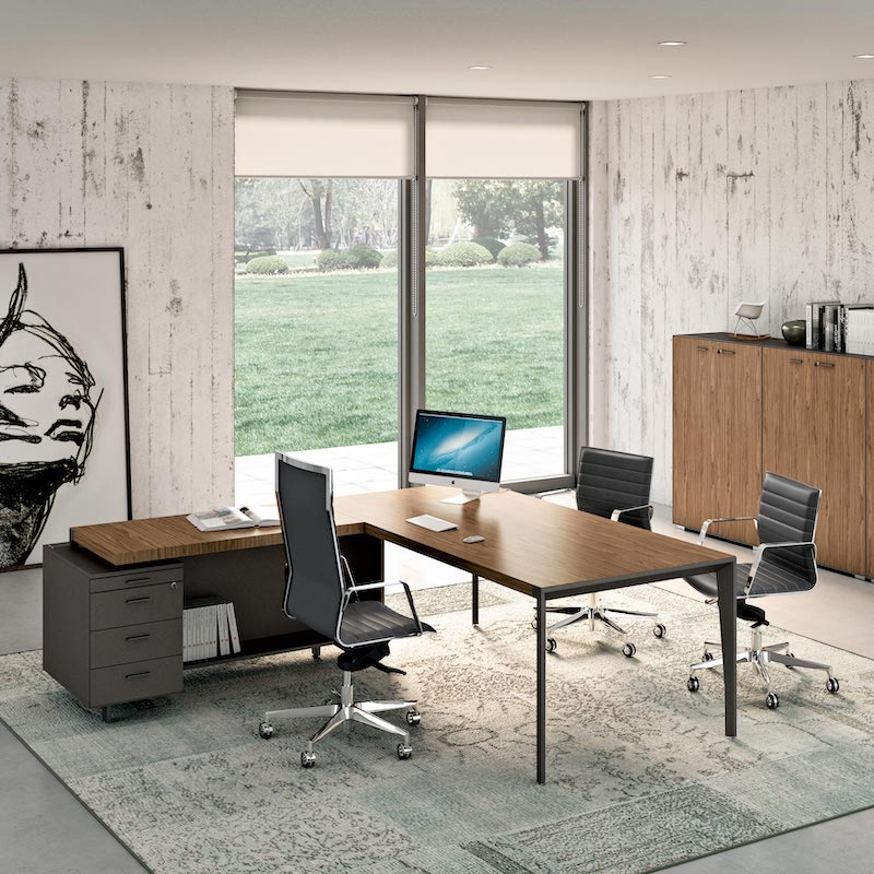 Bureau d'angle  design, durable  : un symbole d'élégance  et de modernité dans l'aménagement des espaces professionnels_4